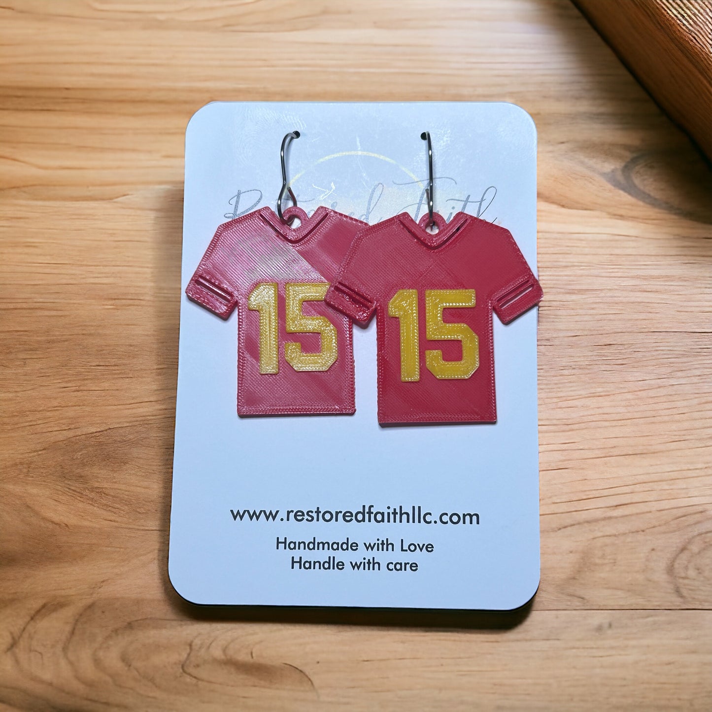 Chiefs Jersey earrings