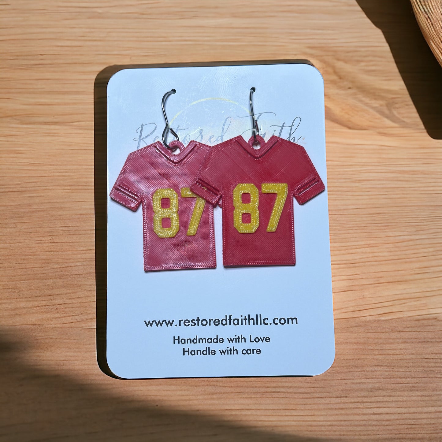 Chiefs Jersey earrings