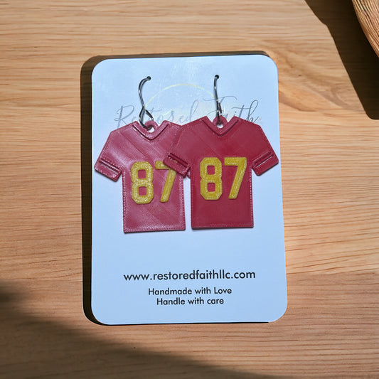 Chiefs Jersey earrings