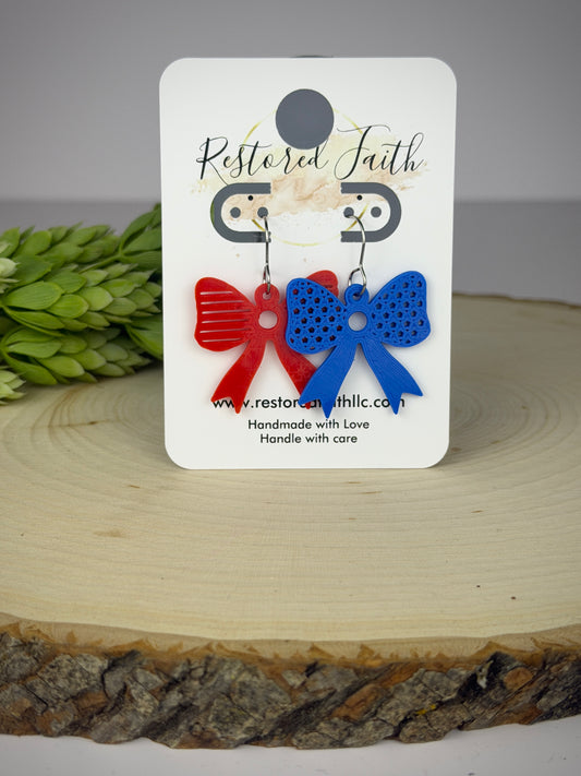 Patriotic Bow earrings