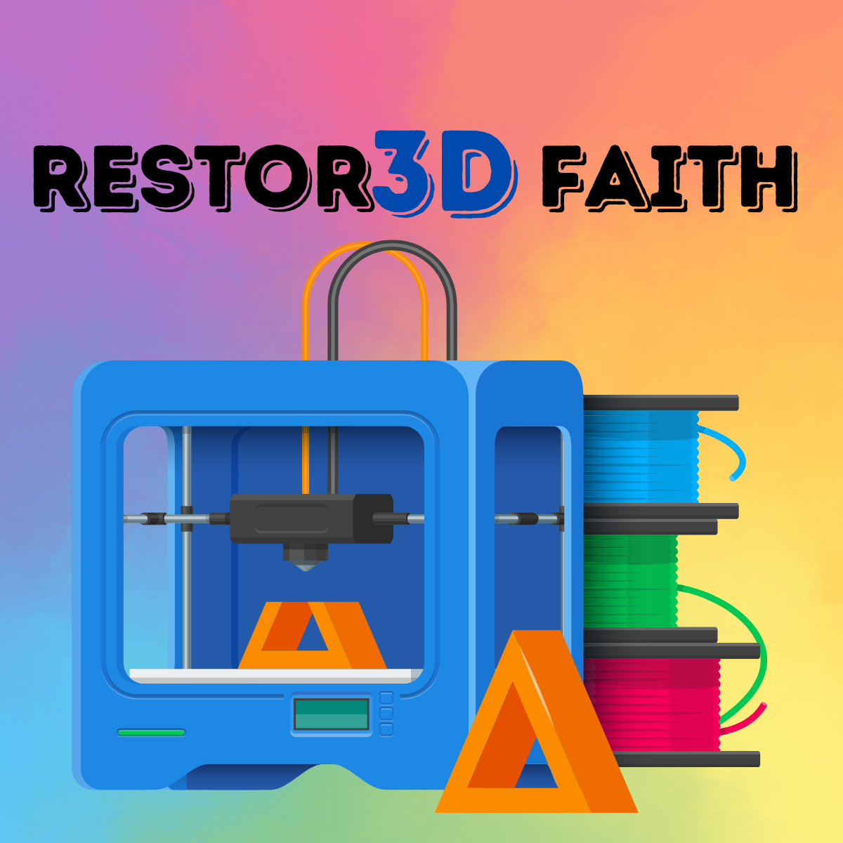 Restored Faith 3D logo